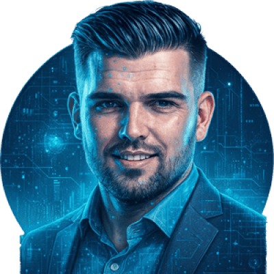 This image features the CEO of Fusion Flow, James Eaton. We are company proudly partnered with Zoho, with a strong focus on business systems and integration, we work closely with Zoho to deliver tailored solutions that drive efficiency and growth for clients.