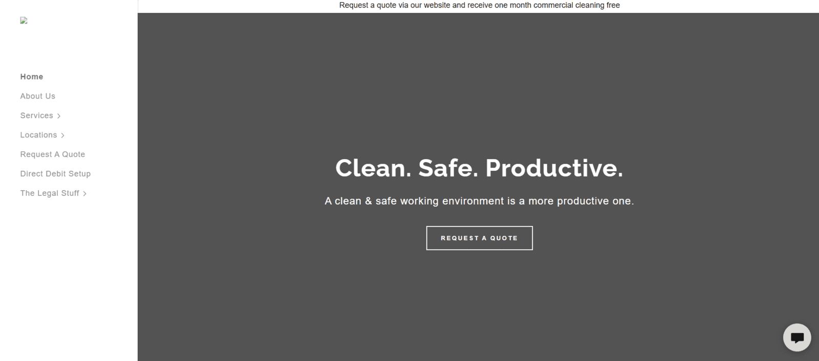 The grey and white design of naturaclean's website before DIGITAL SCIENTISTS' intervention.