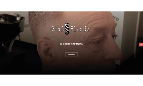 Emi Blendz website front page.