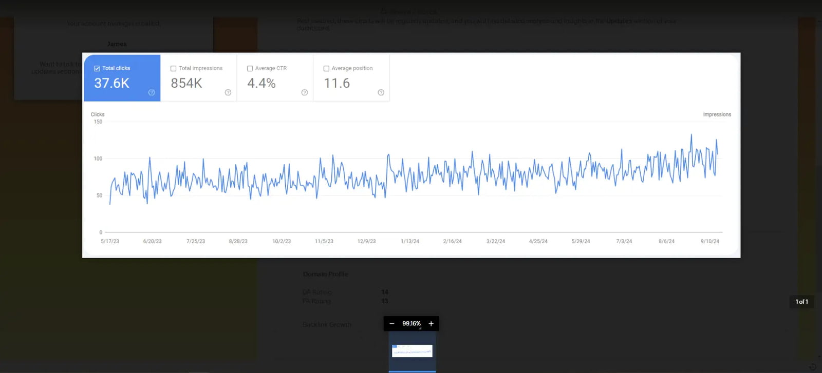 Clicks visualisation